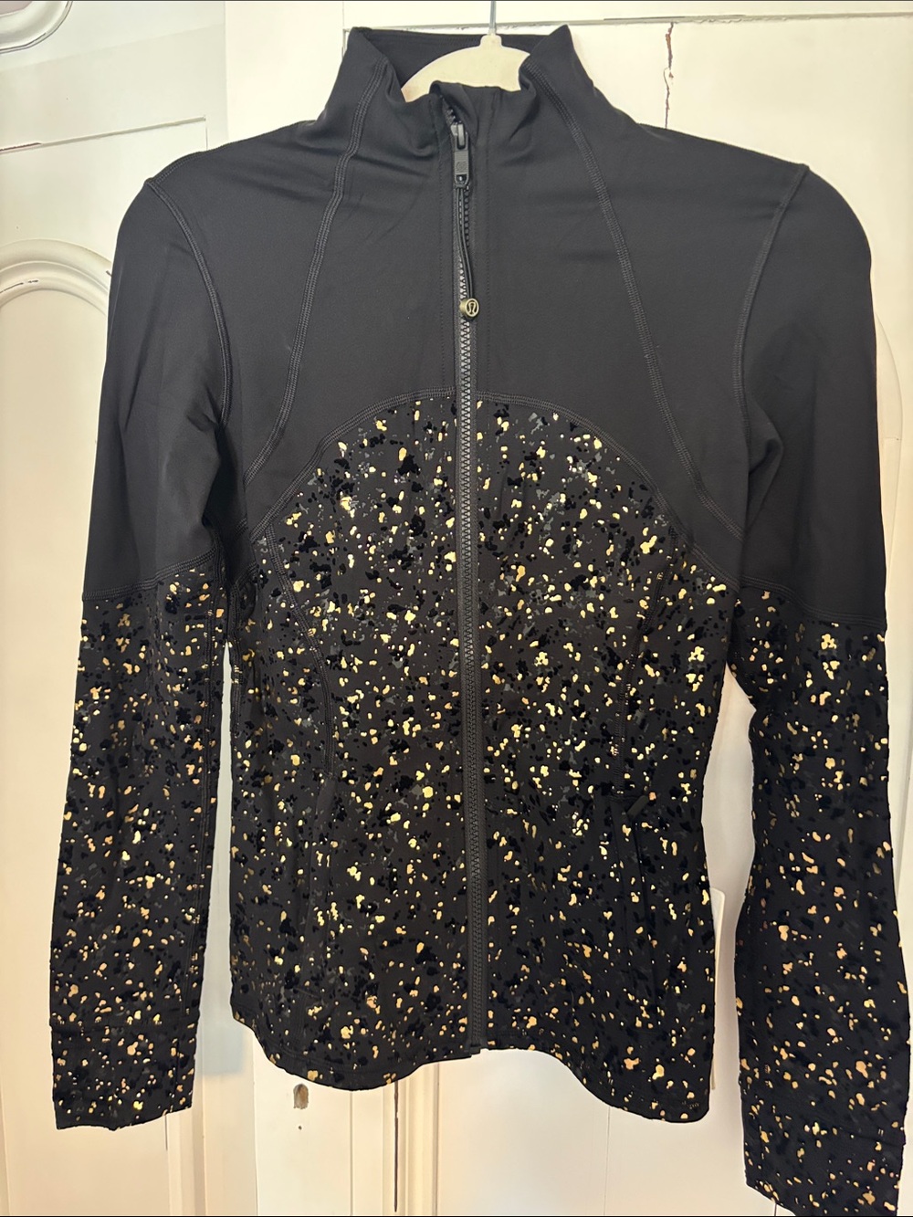 lululemon athletica Black Jacket with Gold Speckle Print